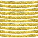 10 Pack 10 Feet Gold Fringe Garland Foil Fringe Garland Metallic Tinsel Streamers Fringe Backdrop Banner for Parade Floats Birthday Party Decorations Halloween Christmas Decoration (Gold)