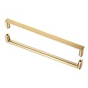 10 Pack 10inch Champagne Bronze Cabinet Pulls Brass Drawer Handles for Kitchen Cabinets,Cupboards, Dressers and Square Solid Metal Hardware