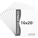 10 Pack 16x20 White Backing Boards, Uncut 16x20 Mat Board