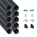 10 Pack 3.3FT Black V Shape LED Channel with Black Cover Angled Aluminum Extrusion for LED Strip Lights Trimless Recessed LED Strip Diffuser Track Profile for Under Cabinet Lighting