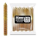 TPmax 10 Pack 3/8-16 x 3 Inch Hanger Bolts Double Headed Bolts Self-Tapping Screw Hanger Bolts for Furniture (3/8-16" x 3")