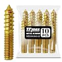 TPmax 10 Pack 3/8-16 x 2-1/2 Inch Hanger Bolts Double Headed Bolts Self-Tapping Screw Hanger Bolts for Furniture (3/8-16" x 2-1/2")