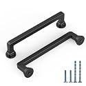 10 Pack 5 Inch(128mm) Matte Black Cabinet Pulls, Kitchen Hardware