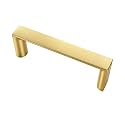 10 Pack 5inch(128mm) Brass Gold Solid Square Brass Cabinet Pulls, Solid Metal Drawer Handles Hardware for Kitchen Cabinets, Cupboards, Dressers