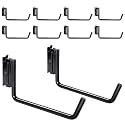 10-Pack 6-Inch Extended Flat J Hooks for E-Track and X-Track