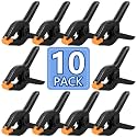 10 Pack 6 inch Plastic Spring Clamps, Black Heavy Duty Clips