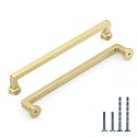 10 Pack 7.5 Inch Brushed Gold Cabinet Pulls, Kitchen Hardware