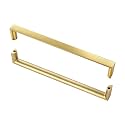 10 Pack 7.5inch Gold Cabinet Pulls Brass Drawer Handles for Kitchen Cabinets,Cupboards, Dressers and Square Solid Metal Hardware
