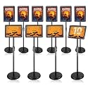 10 Pack 8.5*11 Sign Holder Stand w/ Safety Corner, Standing, Black