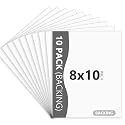 10-Pack 8x10 White Uncut Picture Frame Backing Board