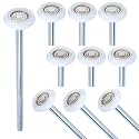 10 Pack 9" Stem 2" 13 Ball Nylon Commercial Grade Garage Door Roller, Quiet/Durable and High Load, Use 6200ZZ Double Seals Precision Bearings
