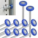 10 Pack 9'' Stem 2" Pro-Blue Nylon Garage Door Roller, 13 Ball Commercial Grade Door Wheel Quiet/Durable and High Load, Use 6200ZZ Double Seals Precision Bearings
