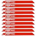 10 Pack 9 Inch 20/24TPI Reciprocating Saw Blades for Diablo Sawzall Blades