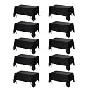 10-Pack Black Tablecloths for Rectangle Tables, 60 x 120 Inches