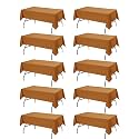 10-Pack Bronze Tablecloths for Rectangle Tables, 60 x 84 Inches