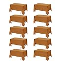 10-Pack Bronze Tablecloths for Rectangle Tables, 70 x 108 Inches