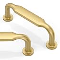 10 Pack Brushed Gold Cabinet Pulls 3 Inch(76mm) Kitchen Cabinet Handles Solid Zinc Alloy Cabinet Hardware Drawer Pulls