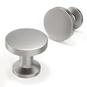 10 Pack Brushed Satin Nickel Cabinet Knobs 1-1/5 Inch(30mm) Single Hole Cabinet Pulls Round Kitchen Cabinet Knobs Drawer Knobs