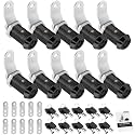 10 Pack Cabinet Lock with Keys, 1-1/8" RV Storage Lock Keyed Alike, RV Locks for Storage Door, Camper Cabinet Door Toolbox Lock Mailbox RV Cam Locks with Manual (Black -10 Pack, 1-1/8 Inch)