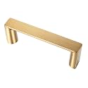 10 Pack Champagne Bronze Square Cabinet Pulls, 5 Inch (128mm) Hole Center Solid Zinc Alloy Drawer Handles, Modern Kitchen Furniture Hardware for Cabinets, Cupboards &amp; Dressers