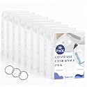 10 Pack Clear Expandable Binder Pockets, 11 Holes Plastic File Divider Folders, Compatible with 2/3/4 Ring Binders for School Home Office (10-V)