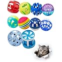 10-Pack Colorful Bell Cat Balls, Non-Toxic Lightweight Toys for All Cats