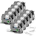 10 Pack Compatible with Brother P Touch 24mm 0.94” TZe-251 TZ TZe251 Tape