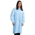 Medical Nation 10 Pack Disposable Lab Coats - Medical Blue - Durable 50g SMS Knee Length Reusable Lab Coat Unisex, Knit Cuffs and Pockets, For Dental, Hospitals, Pharmacies, Labs, Clinics- 5X-Large