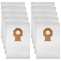 10 Pack Fleece ShopVac Replacement Bags - Fits Dewalt DWV010 DWV012 DWV015 8&10 Gallon Dust Extractor(DWV9402)