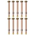 M METERXITY 10-Pack Hex Expansion Bolt, M12x150mm Colored Galvanized Iron-Carbon Steel External Hex Expansion Bolts, Anti-Corrosion Metal Bolt for Concrete/Dry Brick/Block Walls