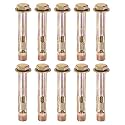 M METERXITY 10-Pack Hex Expansion Bolt, M16x120mm Colored Galvanized Iron-Carbon Steel External Hex Expansion Bolts, Anti-Corrosion Metal Bolt for Concrete/Dry Brick/Block Walls