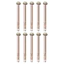M METERXITY 10-Pack Hex Expansion Bolt, M6x100mm Colored Galvanized Iron-Carbon Steel External Hex Expansion Bolts, Anti-Corrosion Metal Bolt for Concrete/Dry Brick/Block Walls