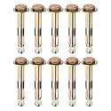 M METERXITY 10-Pack Hex Expansion Bolt, M8x60mm Colored Galvanized Iron-Carbon Steel External Hex Expansion Bolts, Anti-Corrosion Metal Bolt for Concrete/Dry Brick/Block Walls