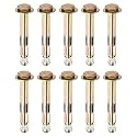 M METERXITY 10-Pack Hex Expansion Bolt, M8x70mm Colored Galvanized Iron-Carbon Steel External Hex Expansion Bolts, Anti-Corrosion Metal Bolt for Concrete/Dry Brick/Block Walls