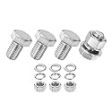 M METERXITY 4-Pack Hex Head Screw Bolt with Nuts Flat &amp; Lock Washers M12x20mm Stainless Steel Bolts and Nuts Kit Fully Threaded Metric Bolt Assortment for Equipment/Machinery