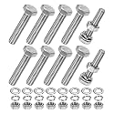 M METERXITY 10-Pack Hex Head Screw Bolt with Nuts Flat &amp; Lock Washers M6x30mm Stainless Steel Bolts and Nuts Kit Fully Threaded Metric Bolt Assortment for Equipment/Machinery