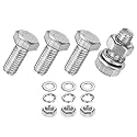 M METERXITY 4-Pack Hex Head Screw Bolt with Nuts Flat &amp; Lock Washers M5x10mm Stainless Steel Bolts and Nuts Kit Fully Threaded Metric Bolt Assortment for Equipment/Machinery
