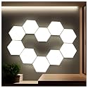 Hexagon Touch White LED Wall Lights, Modular Decor Panels, 10 Pack