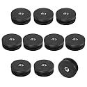 M METERXITY 10-Pack Inserts for Round Tubes with M8 Thread, 2" (50mm) OD Plastic Tube Insert for Chair/Table/Caster, Tubing End Cap Floor Protectors Metal Furniture Legs Glide Plug