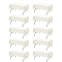 10-Pack Ivory Tablecloths for Rectangle Tables, 60 x 102 Inches
