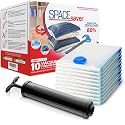 Spacesaver Vacuum Storage Bags with Hand Pump, Jumbo, 10 Pack