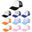 10 Pack Kids Trucker Hats Boys Girls Colorful Baseball Hats Adjustable Sublimation Blank Mesh Plain Baseball Caps
