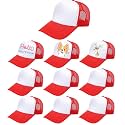 10 Pack Kids Trucker Hats Boys Girls Colorful Baseball Hats Adjustable Sublimation Blank Mesh Plain Baseball Caps