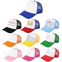 10 Pack Kids Trucker Hats Boys Girls Colorful Baseball Hats Adjustable Sublimation Blank Mesh Plain Baseball Caps
