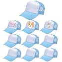 10 Pack Kids Trucker Hats Boys Girls Colorful Baseball Hats Adjustable Sublimation Blank Mesh Plain Baseball Caps