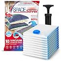 Spacesaver Vacuum Storage Bags with Hand Pump, Large, 10 Pack