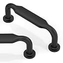10 Pack Matte Black Cabinet Pulls 3 Inch(76mm) Kitchen Cabinet Handles Solid Zinc Alloy Cabinet Hardware Drawer Pulls