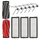 (10 Pack) QRevo Curv Replacement Accessories Kit for Roborock Qrevo Curv/Curv S5X 5A1 5XC/ Qrevo Edge/Edge S5A/ Qrevo S5V/ Qrevo C Robot Vacuum Parts, 1 Roller Brush, 3 HEPA Filters, 6 Side Brush