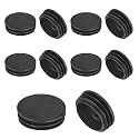 M METERXITY 1-13/16"(46mm) ID Hole Plug Tubing End Cap Round Plastic 10pcs
