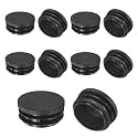 M METERXITY 1-1/2"(38mm) ID Hole Plug Tubing End Cap Round Plastic 10pcs